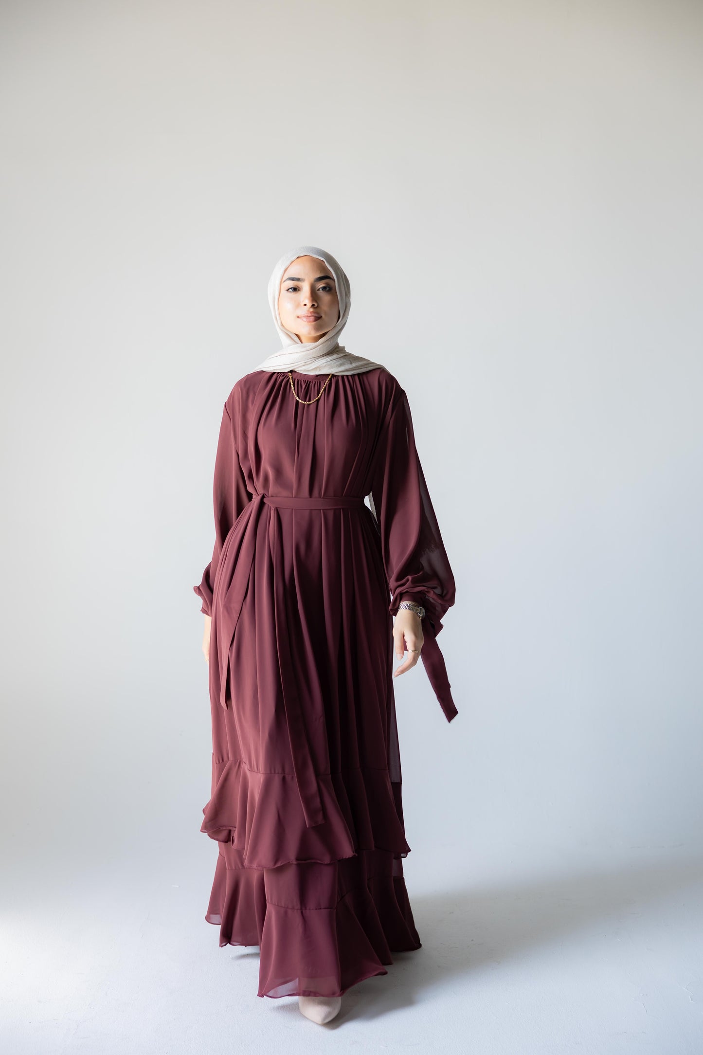 Airy chiffon dress