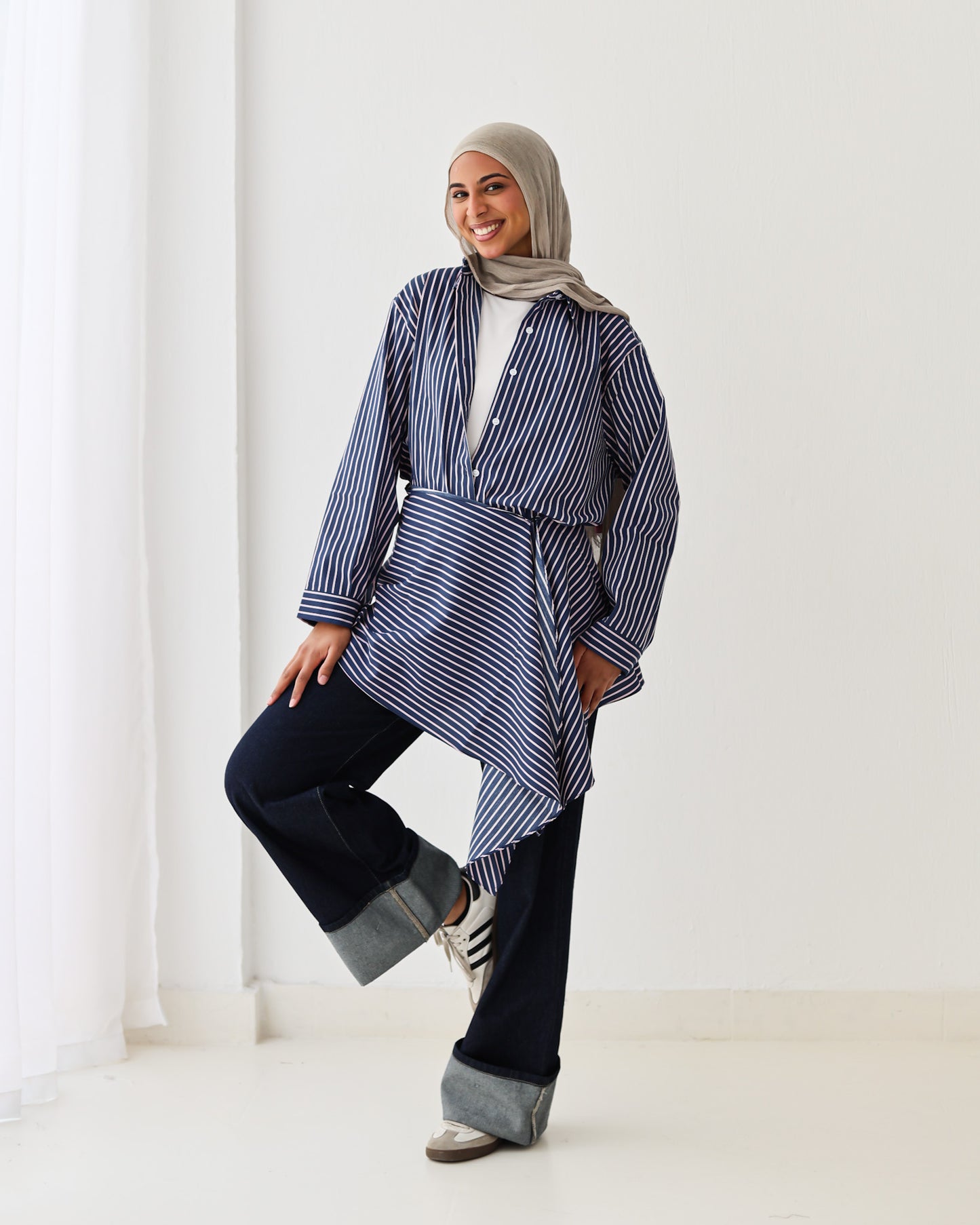Stripped Shirt In Navy