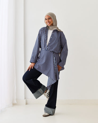 Stripped Shirt In Navy