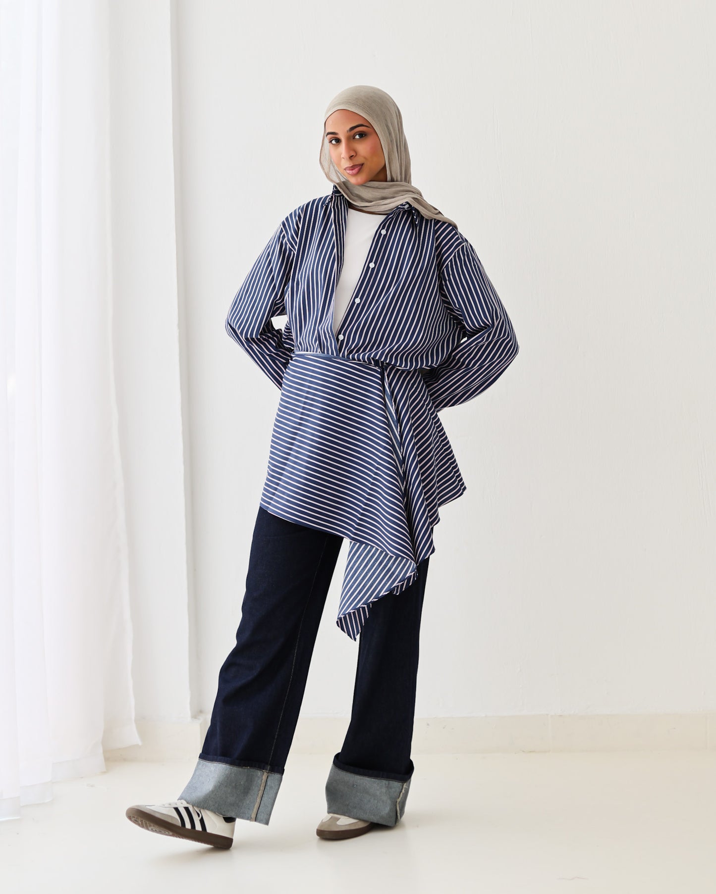 Stripped Shirt In Navy