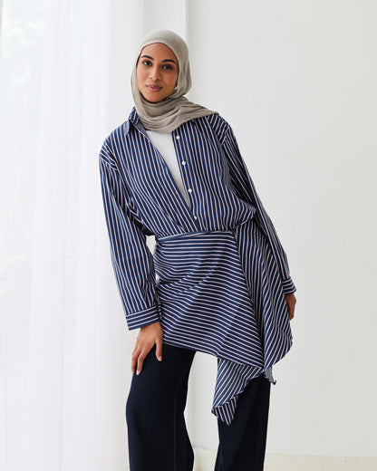 Stripped Shirt In Navy