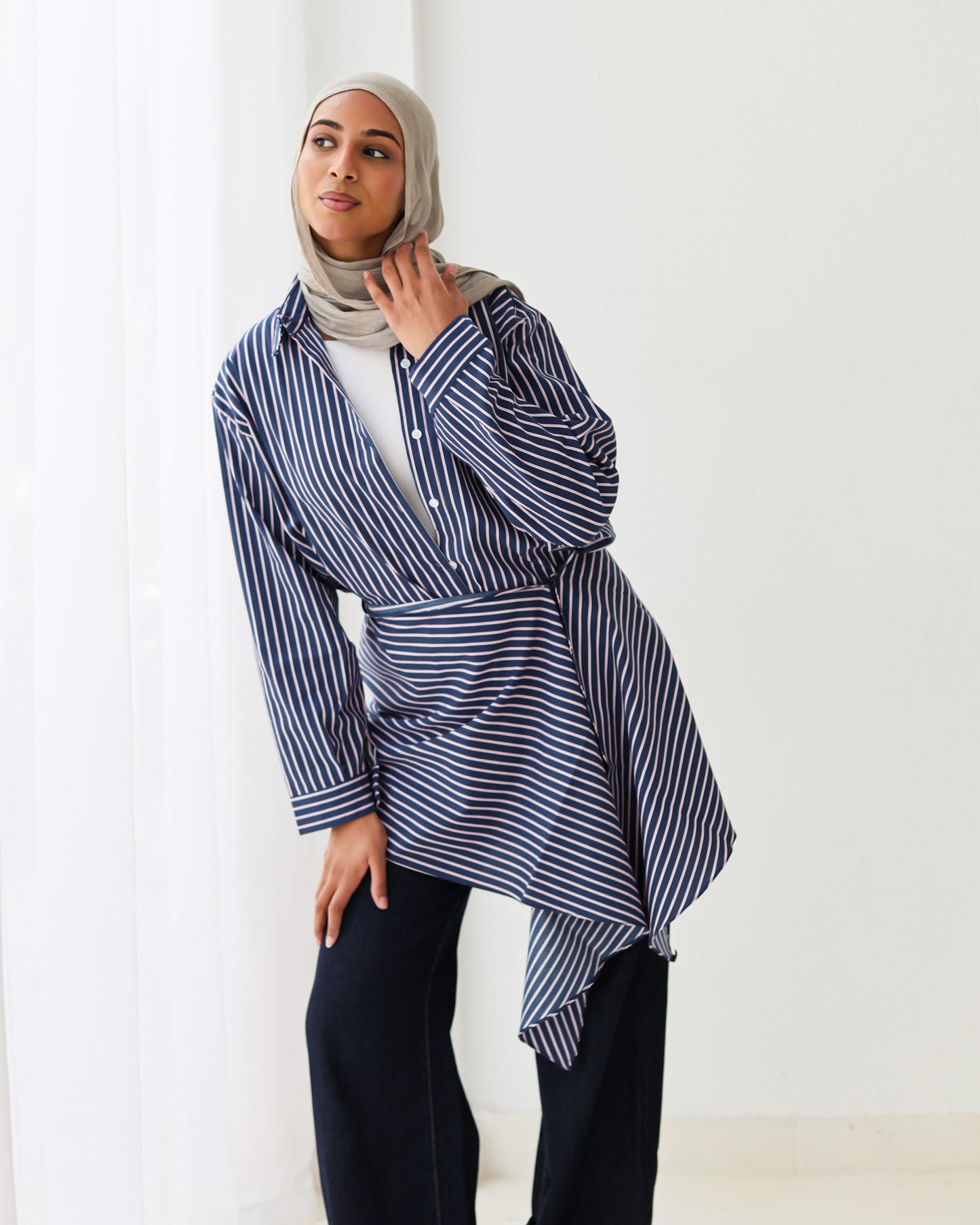 Stripped Shirt In Navy