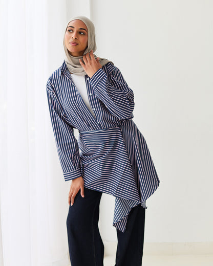 Stripped Shirt In Navy