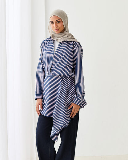Stripped Shirt In Navy