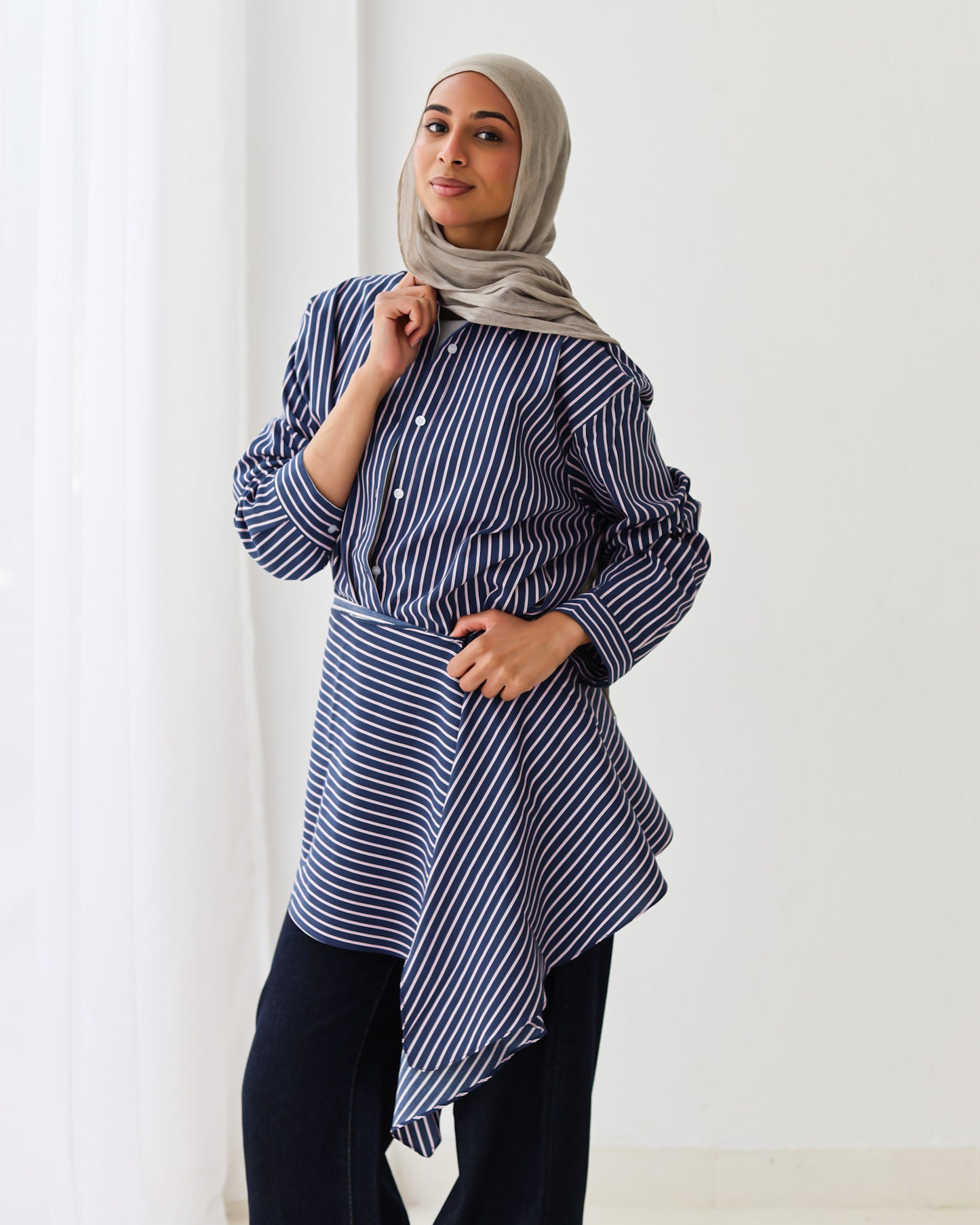 Stripped Shirt In Navy