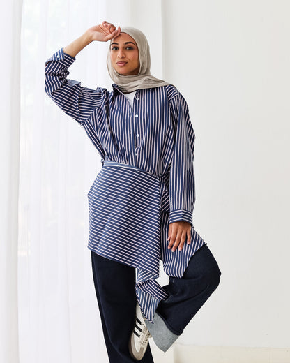 Stripped Shirt In Navy