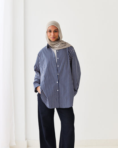 Stripped Shirt In Navy