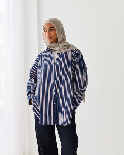 Stripped Shirt In Navy
