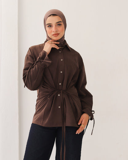 Soft Bow Side Shirt
